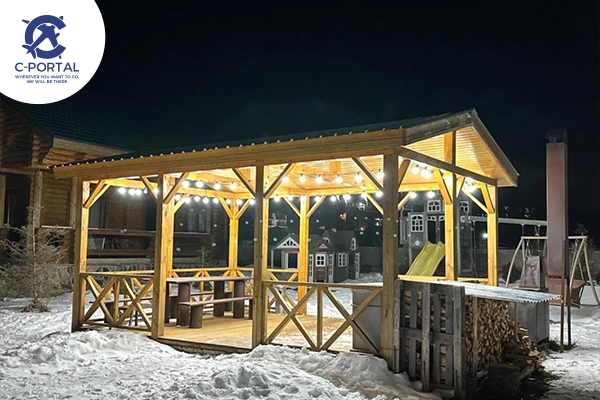 أكواخ LOG HOUSE